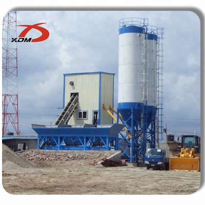 50m3/h skip hopper concrete batching plant from factory with Siemens control system