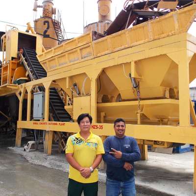 CE Certified HZS35 Mini Concrete Batching Plant for sale