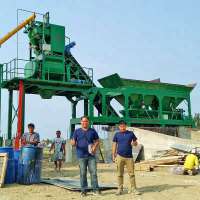 Portable concrete mixing equipment 35m3/h Mobile Concrete Batching Plant price