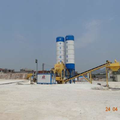 Stationary roller compact concrete mixing plant